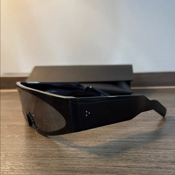 Rick Owens Gene Black Oversized Sunglasses